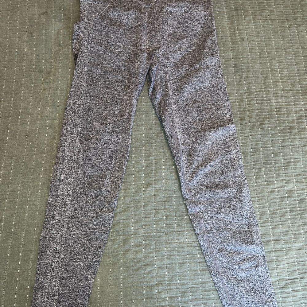 Gray High-Waisted Leggings